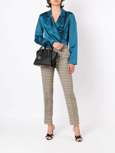 Michael Michael Kors Small Avril Satchel Tote Bag In Black