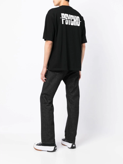 Undercover X Psycho Graphic-patch T-shirt In Black