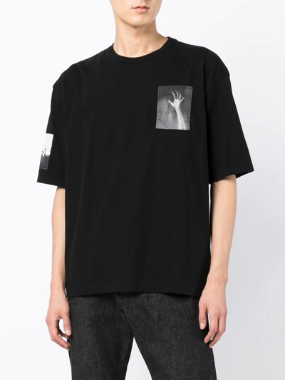 Undercover X Psycho Graphic-patch T-shirt In Black