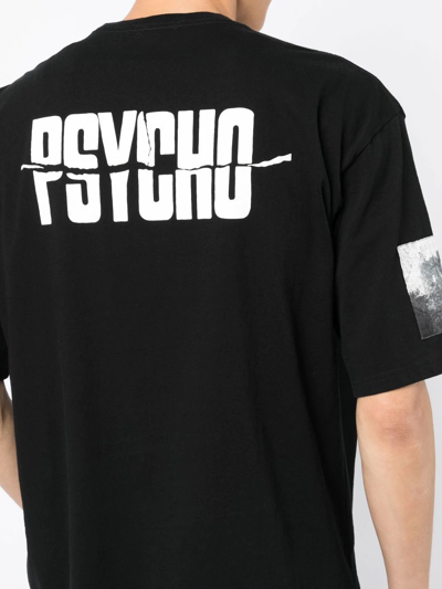 Undercover X Psycho Graphic-patch T-shirt In Black