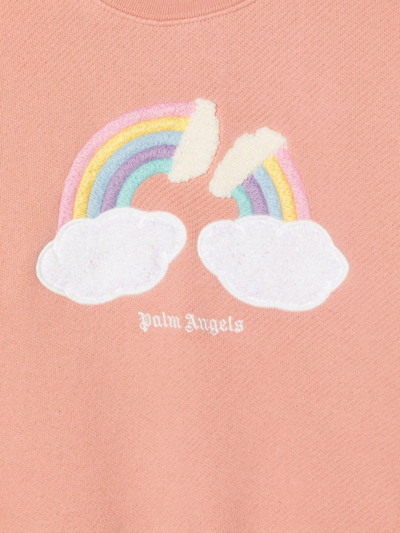 Palm Angels Rainbow Cotton-jersey Sweatshirt 4-12 Years In Pink