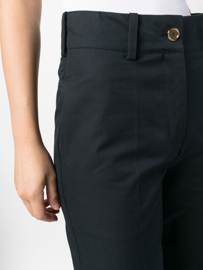 Shop Patou High-waisted Flared Trousers In Blue