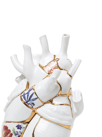 Seletti Love In Bloom Kintsugi Vases Multicolor In White