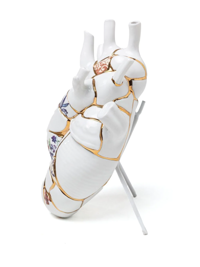 Seletti Love In Bloom Kintsugi Vases Multicolor In White