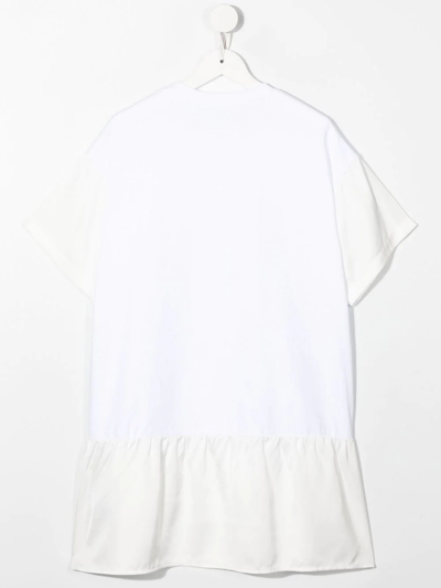 Shop Mm6 Maison Margiela Logo-print T-shirt Dress In White