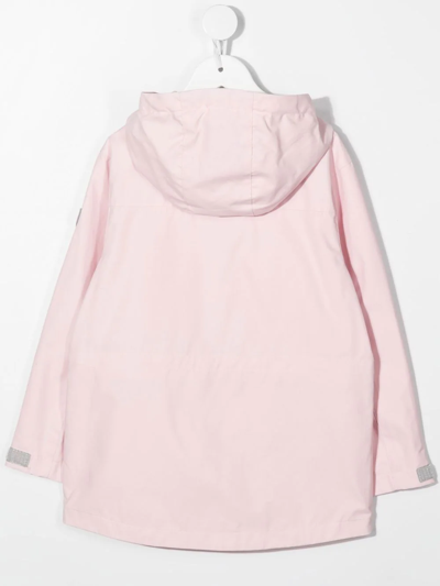 Shop Ralph Lauren Hooded Windbreaker Coat In Pink