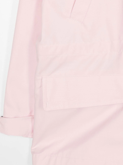 Shop Ralph Lauren Hooded Windbreaker Coat In Pink
