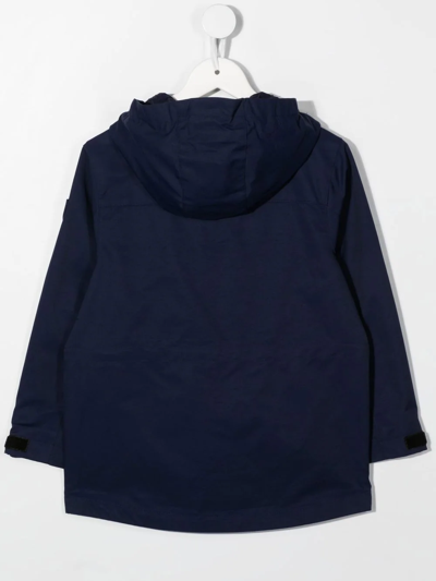 Polo Ralph Lauren Hooded Windbreaker Jacket In Blue