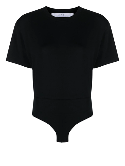 Shop Iro Short-sleeve Stretch Bodysuit In Black