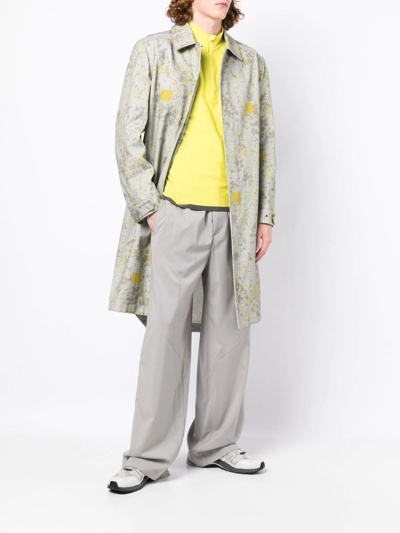 A-cold-wall* Pixel-print Overcoat In Green