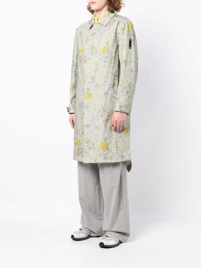 A-cold-wall* Pixel-print Overcoat In Green