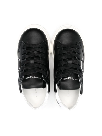 Shop Philippe Model Paris Low-top Sneakers In Black