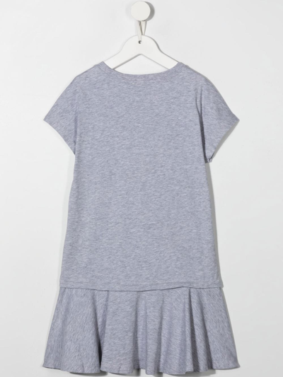 Shop Kenzo Elephant-print T-shirt Dress In Grey