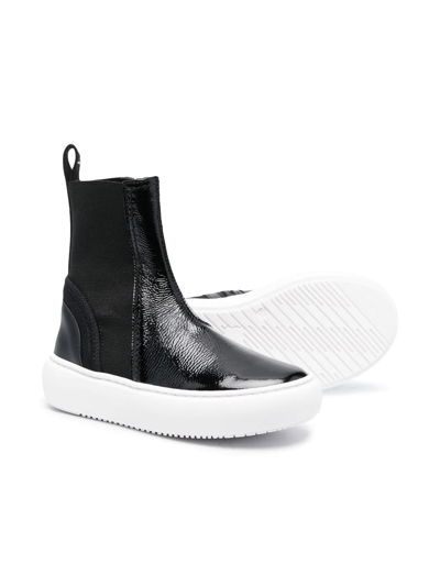 Shop N°21 Glossy Ankle Boots In Black