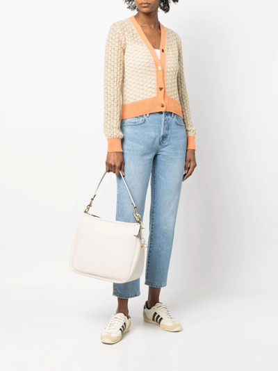 Shop Coach Cary Leather Tote Bag In Neutrals
