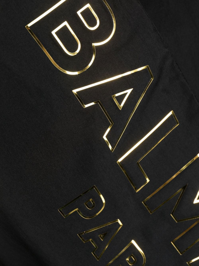 Balmain Logo-print Swim Shorts In Black
