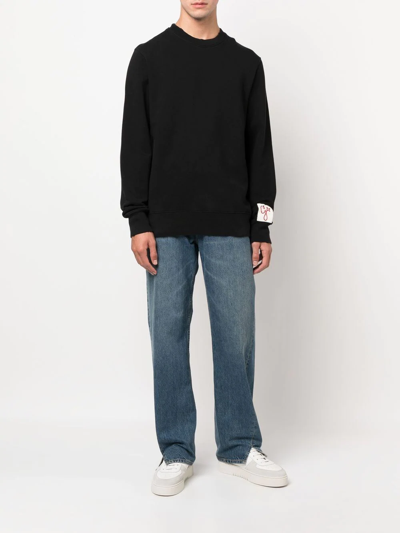 Shop Golden Goose Logo-patch Cotton Sweatshirt In Black