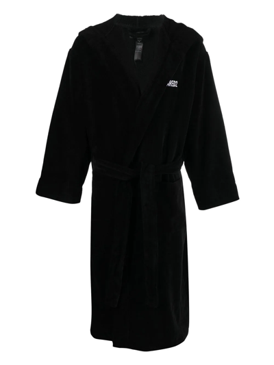 Shop Dsquared2 Logo-print Bath Robe In Black