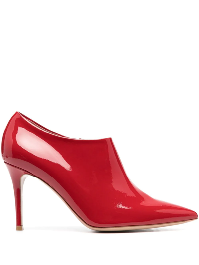 Shop Gianvito Rossi 100mm Patent-leather Pumps In Red