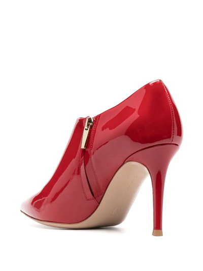 Shop Gianvito Rossi 100mm Patent-leather Pumps In Red