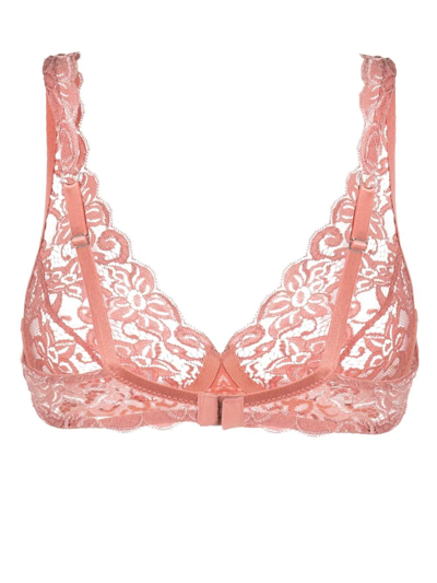 Shop Hanro Moments Soft-cup Bra In Pink