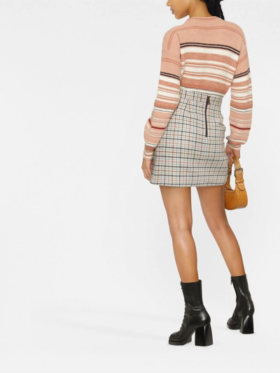 Shop See By Chloé Horizontal Stripe-pattern Jumper In Pink