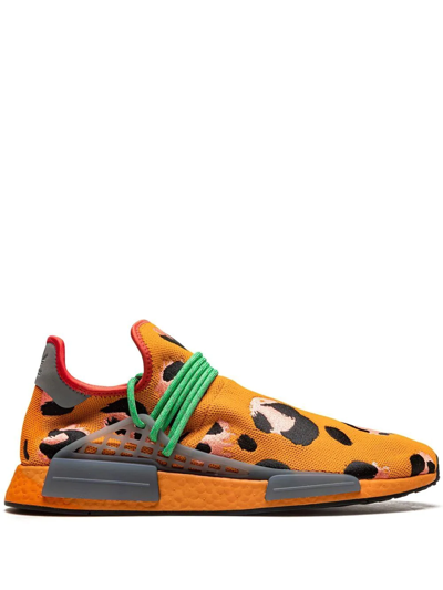 Shop Adidas Originals Nmd Hu "animal Print" Sneakers In Focus Orange/core Black/scream