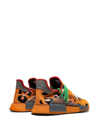 Shop Adidas Originals Nmd Hu "animal Print" Sneakers In Focus Orange/core Black/scream