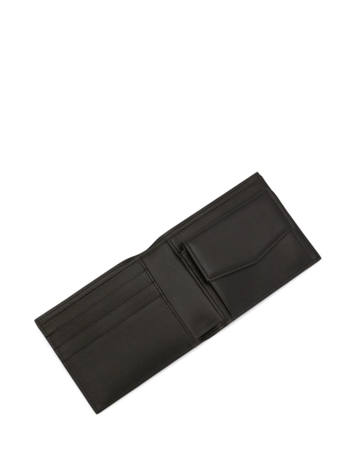 Shop Dolce & Gabbana Dg-logo Leather Bifold Wallet In Black