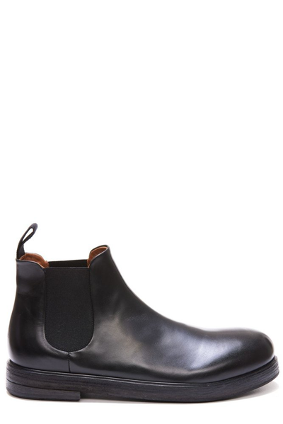 Shop Marsèll Zucca Round Toe Chelsea Ankle Boots In Black