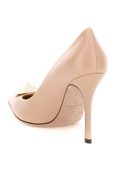 Shop Valentino Crystal One Stud Pumps In Pink