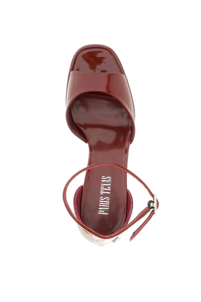 Shop Paris Texas Patent Leather Tatiana Sandals In Red