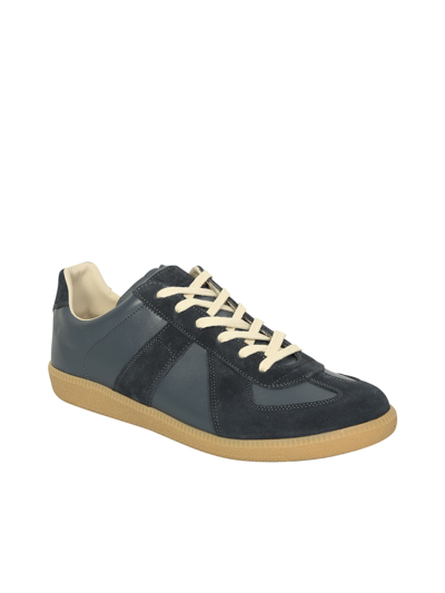 Shop Maison Margiela Replica Low Sneakers In Blue