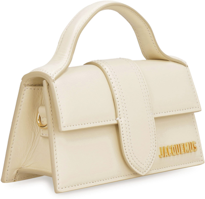 Shop Jacquemus Le Bambino Leather Handbag In Ivory