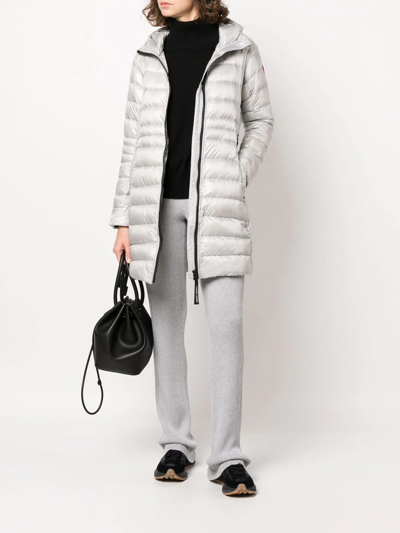 Shop Canada Goose Cypress Hooded Down Jacket In Silver