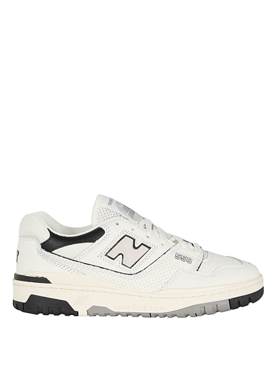 Shop New Balance 550 Lifestyle Unisex Leather Sneakers In Off White Salt