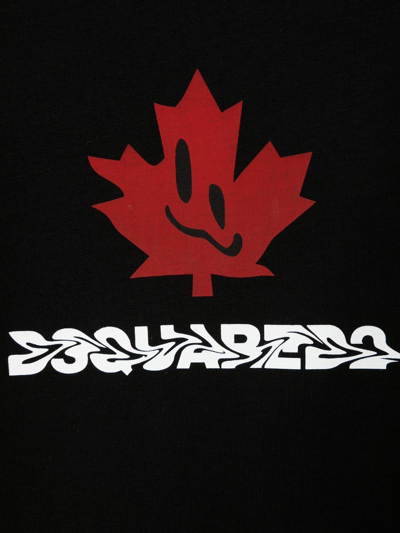 Shop Dsquared2 Logo-print Long-sleeve T-shirt In Black