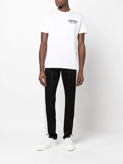 Dsquared2 Logo-print Cotton T-shirt In White