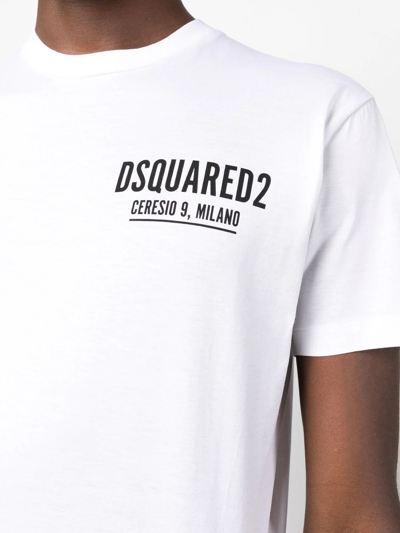Dsquared2 Logo-print Cotton T-shirt In White