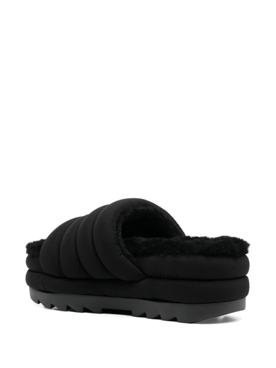 Shop Ugg Puft Slide Sandals In Black