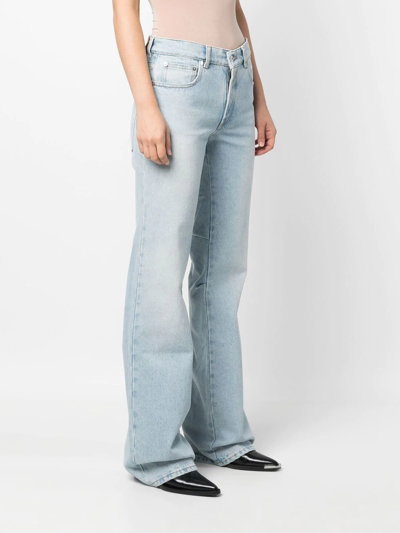 Off-white X Sal Barbier Gender Inclusive Diag Extra Baggy Wide Leg Jeans In Blue