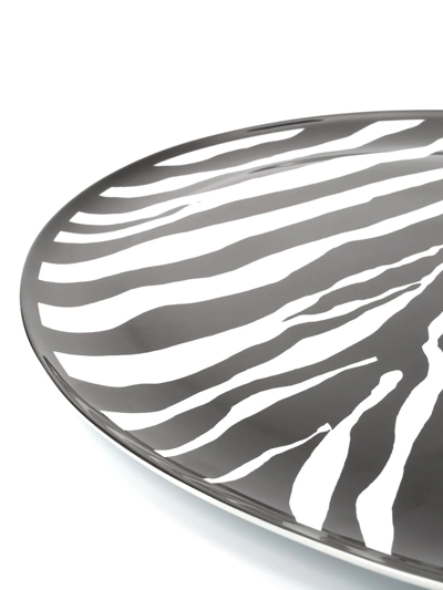 Shop Dolce & Gabbana Zebra-print Oval Serving Plate In Uz003 - Zebra