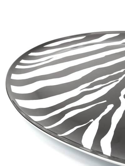 Dolce & Gabbana Zebra-print Oval Serving Plate In Uz003 - Zebra