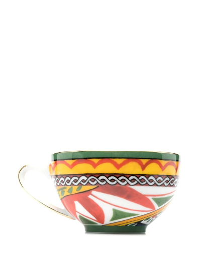 Dolce & Gabbana Archive-print Tea Set In Yellow