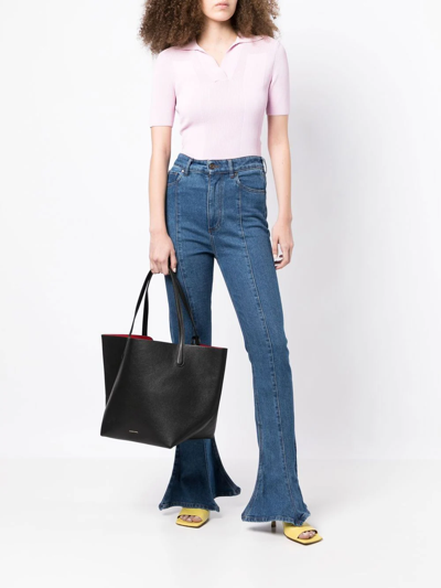 Mansur Gavriel Everyday Soft Leather Tote Bag In Black