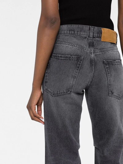 Shop Off-white High-waist Wide-leg Jeans In Black