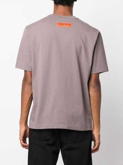 Shop Heron Preston Heron-print Cotton T-shirt In Grey
