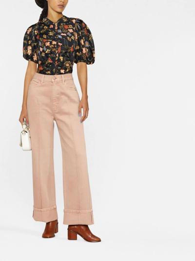 Shop Ulla Johnson High-rise Wide-leg Trousers In Pink