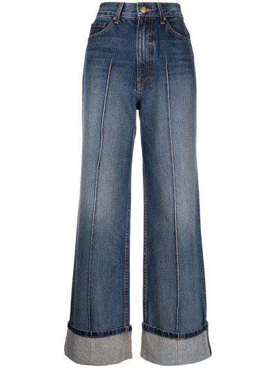 Shop Ulla Johnson High-rise Wide-leg Jeans In Blue