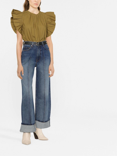 Shop Ulla Johnson High-rise Wide-leg Jeans In Blue